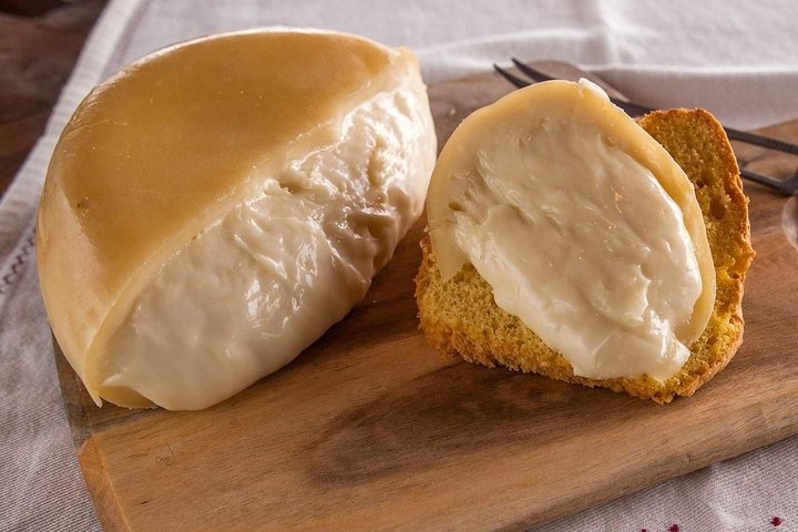 a piece of cake sitting on top of a wooden table